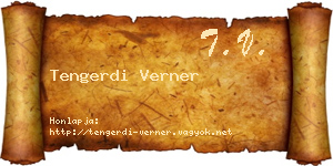 Tengerdi Verner névjegykártya